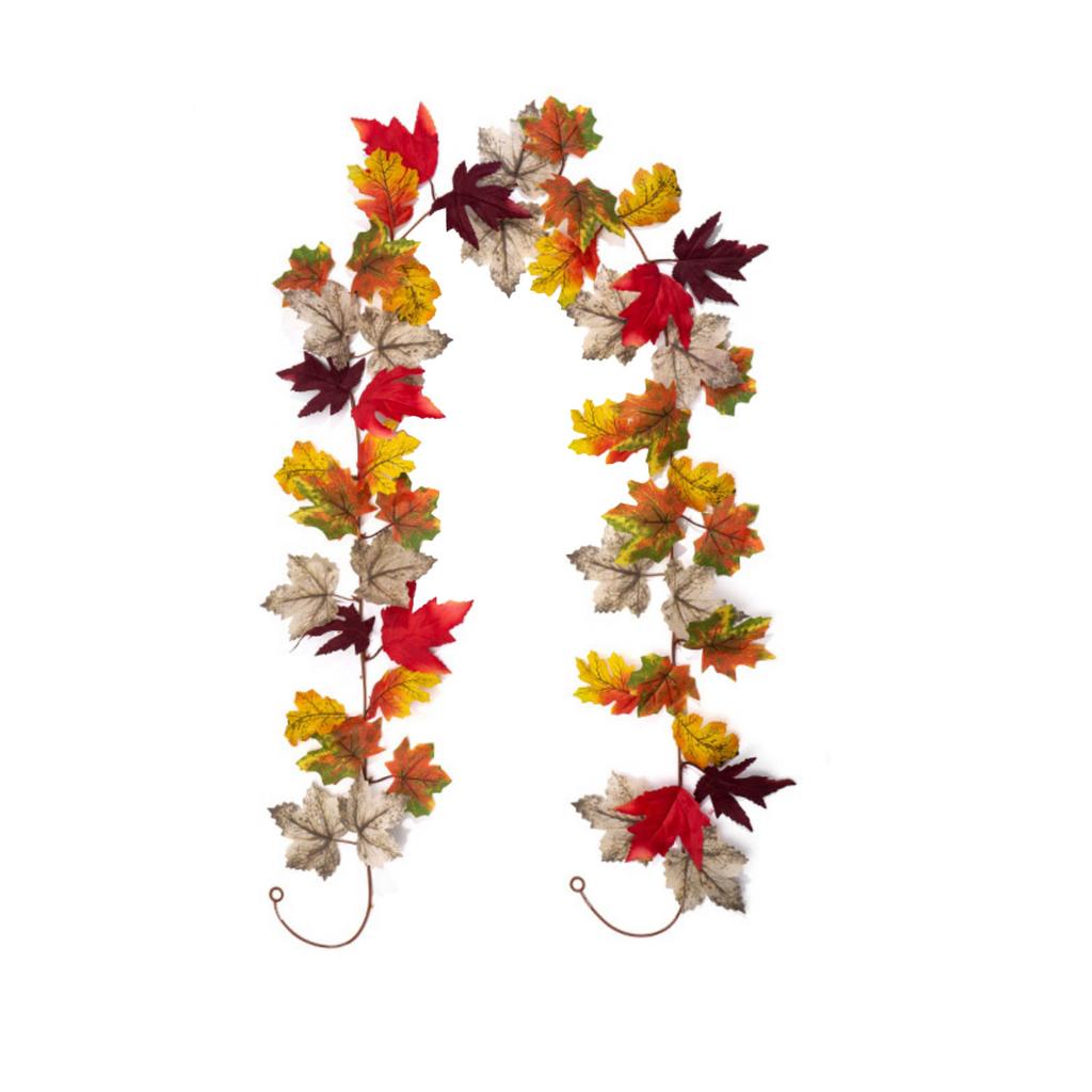 Artificial Maple Leaf Garland 175cm Realistic Decorative Vine for Indoor Outdoor Wall Door Window Table Event Display