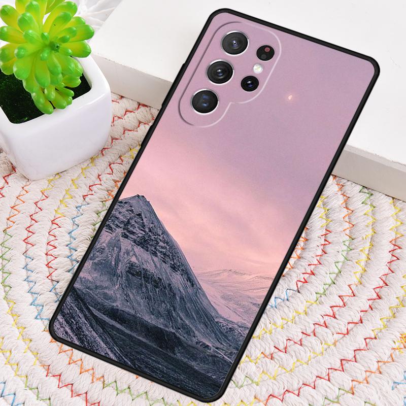 Силиконовый чехол для телефона Samsung Galaxy note 10 pro S26 S25 S24 S23 S22 S21 Plus S25Ultra с рисунком Мраморная гора и Луна Capa Cover