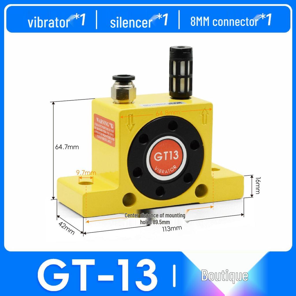 Турбинные вибраторы серии GT: Пневматические модели GT4, GT8, GT10, GT13, GT16, GT20, GT25, GT30