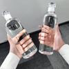 500/700ml High-grade Glasss Water Bottle with Time Marker Creative Large Capacity Leakproof Drink Bottle Gym Sport Water Bottles with Bag