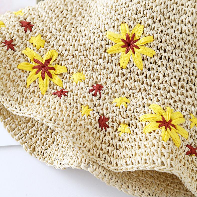 Плетеная соломенная шляпа женская летняя защита от солнца шляпа от солнца для путешествий пляжная шляпа от солнца отпуск дышащая складная