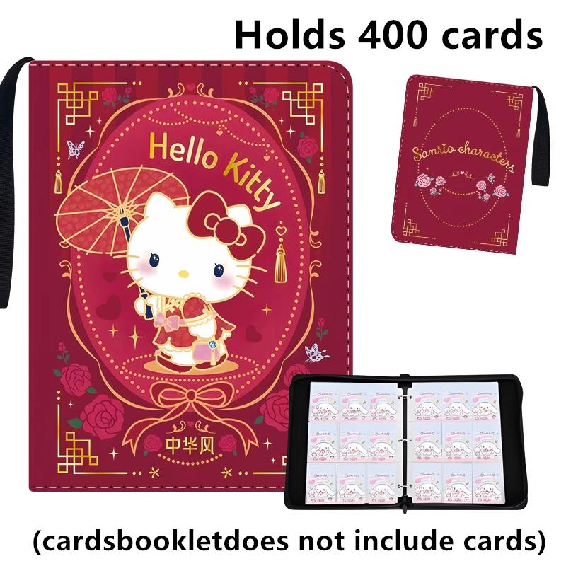 400/900pcs Sanrio Card Album Book Folder 4/9 Card Slots Collections Zipper Double Pocket Zipper Card Binder Holder
