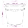 Flower Pots 6 pcs Terracotta Red Ø 19 x 16 cm Plastic