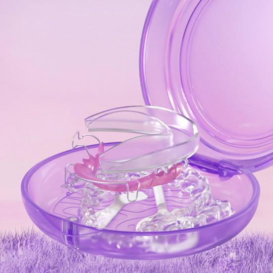 Transparent Braces Storage Box Dustproof Moisture-proof Magnetic Clasp Sealed Retainer Case Mouth Guard Case Retainer Removal Tool And Brush Container