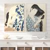 Japan Ukiyoe Posters and Prints Geisha Shampooing Combing Hair Canvas Painting Vintage Wall Pictures for Living Room Home Decor