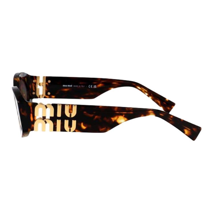 MIU MIU Солнцезащитные очки Glimpse Черепаховый Женские Очки Коричневый 0MU-11WS-14L20I