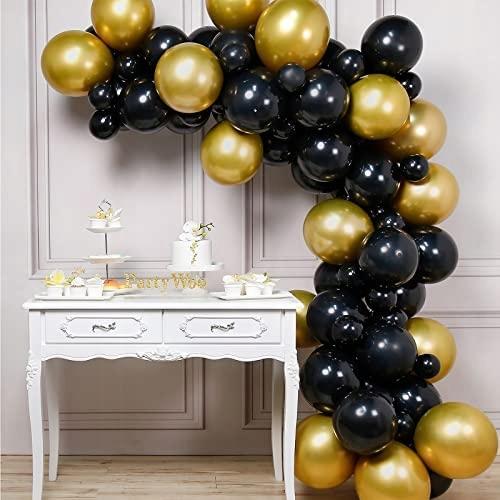 Balony Metaliczne Chrom 14 Cali, 50 Szt., Złoty