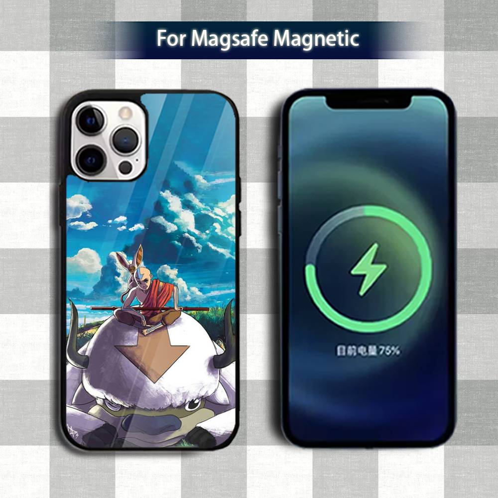 Чехол для телефона A-Avatar A-Appa AangS для iPhone 13,12,15,17,11,16,14,Pro,Max,Plus,Mini,Magsafe, Магнитный чехол для беспроводной зарядки