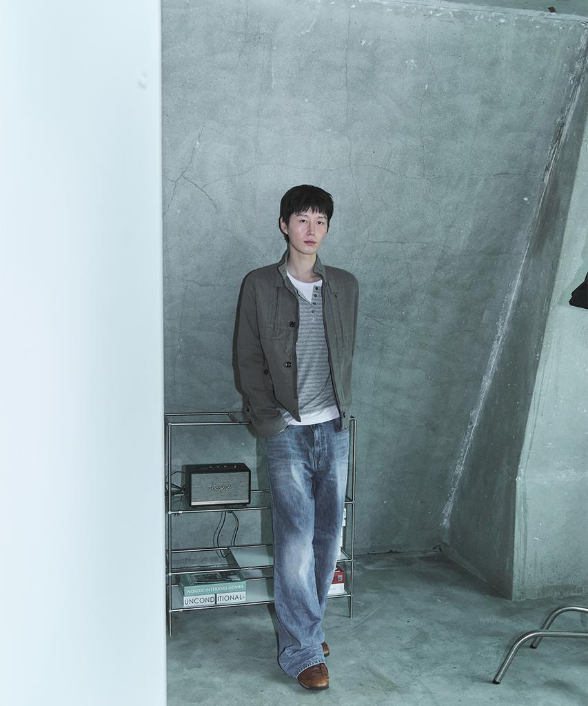 Bluesunflower Vintage Fade High-Neck Jacket