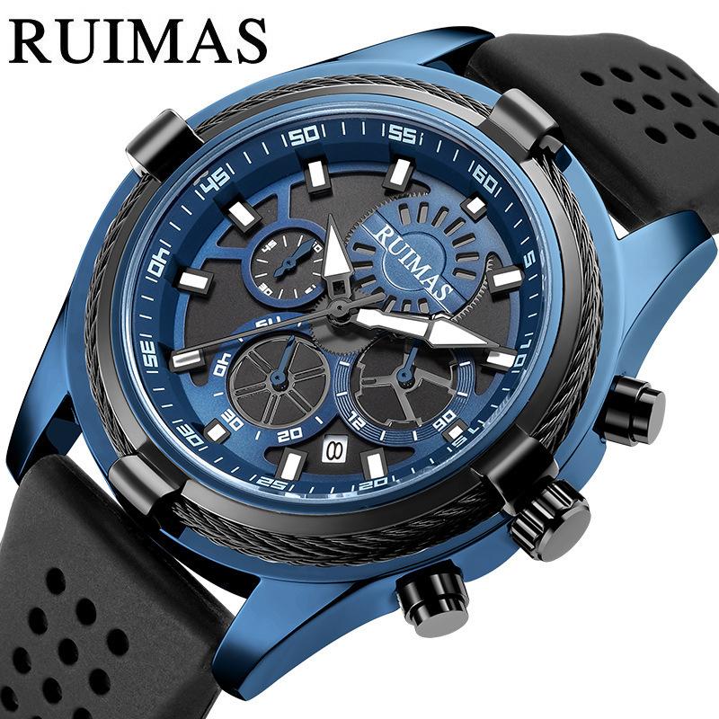 Men'S Watch, Casual Multifunctional Luminous Silicone Watch Men'S Quartz Watch 311