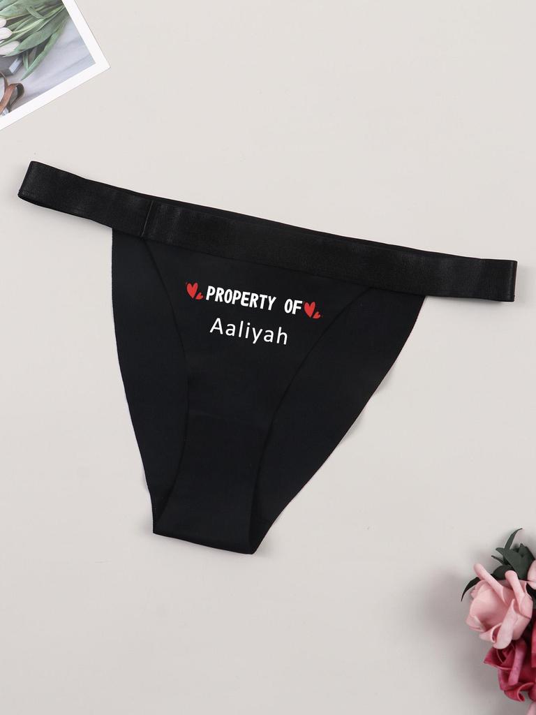 Женские сексуальные трусики-стринги с индивидуальным текстовым принтом и рисунком, удобные трусики-стринги с низкой талией
