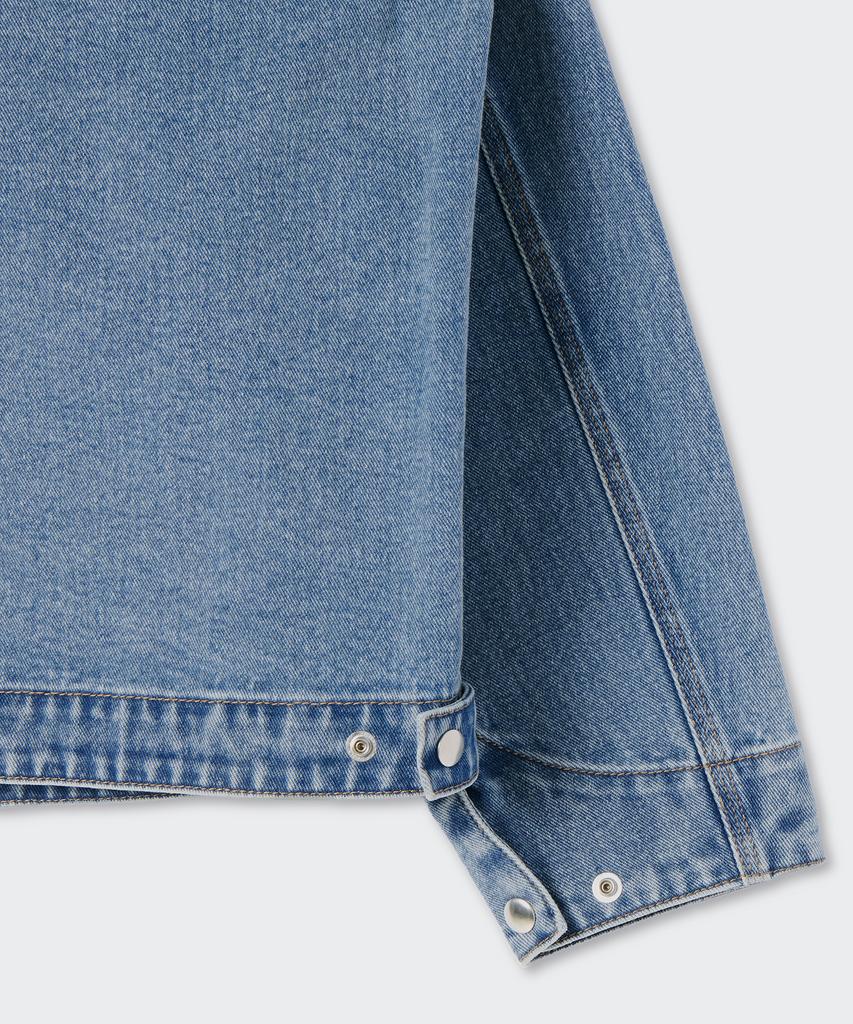 Musinsa Standard Denim Zip-Up Work Jacket [Light Indigo]