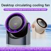 Ice Desktop Fan with Digital Display - High-speed Turbo, 5-speed Adjustment, Portable USB/battery Powered, Rechargeable Portable Fan