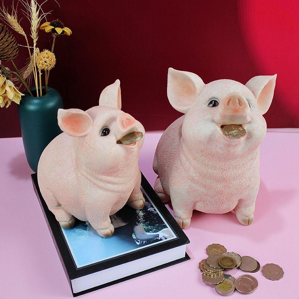 Gift Children Toys Ornament Home Decoration Money Box Coins Storage Box Pig Statues Piggy Bank
