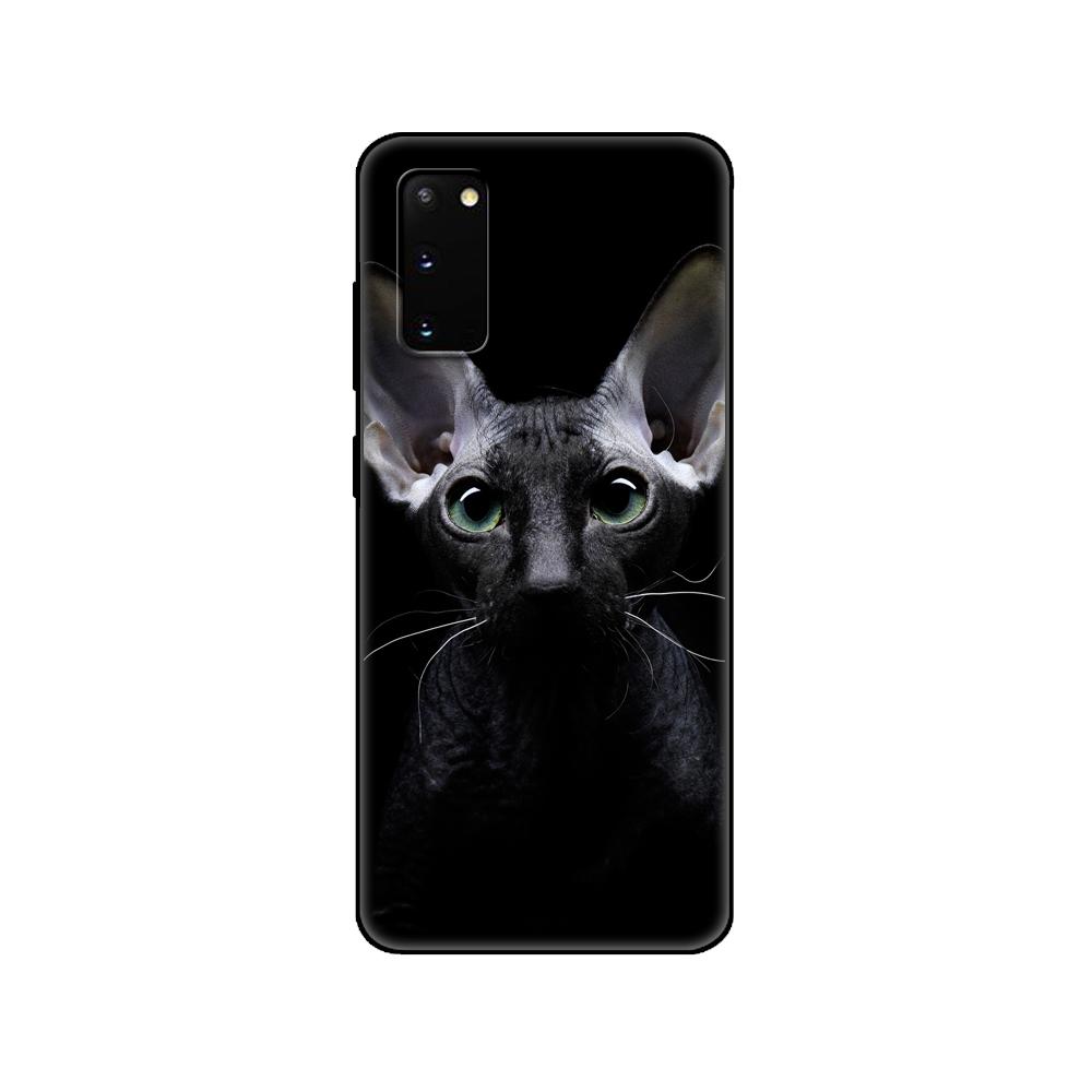 Черный чехол из ТПУ для Samsung Galaxy S20 /S20 PLUS/S20 ultra/S20+ /S20FE задняя крышка с изображением сфинкса
