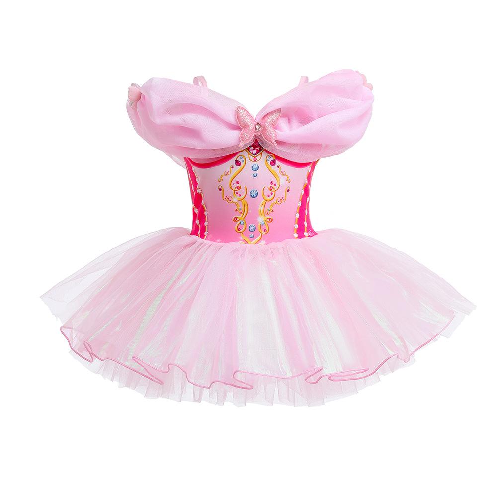 Round Yuan Girl Ballet Practice Dress Party Fancy TUTU Dress Elsa Anna Belle Alice Colorful Clothes Baby Girl Party Costumes