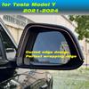 For Tesla Model Y Rearview Mirror Guard Cover, Side Mirror Cover Exterior Accessories Fit For Model Y -2024 (Model Y-Gloss Carbon Fiber Pattern)