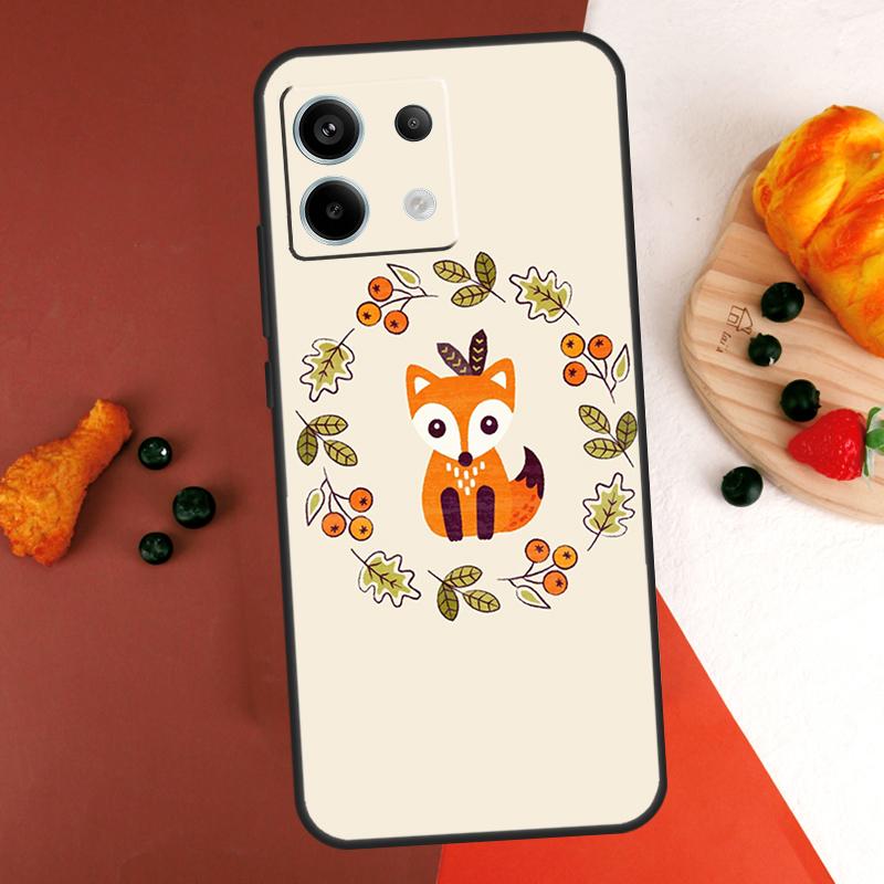 Чехол с рисунком лисы для Xiaomi Redmi Note 14 Pro 9 10 11 12 13 Pro 10S 11S 12S Redmi 13C 10C 12C 14C Coque