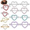 2PCS 14G Heart Rhinestones Nipple Rings Shield Cover Barbell Steel for Women Breast Body Piercings Zircon