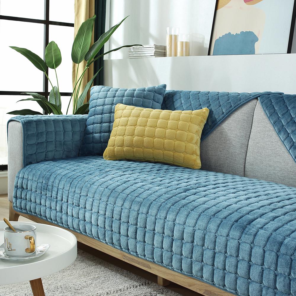 Чехол на подушку для дивана, толстые плюшевые подушки, защитный чехол для дивана для гостиной, универсальный чехол для диванной подушки, 1/2/3/4 сиденья