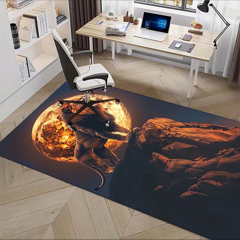Office Carpet-Lion Roar Moonlight-Sofa Rug, Chair Mat Protectiona008