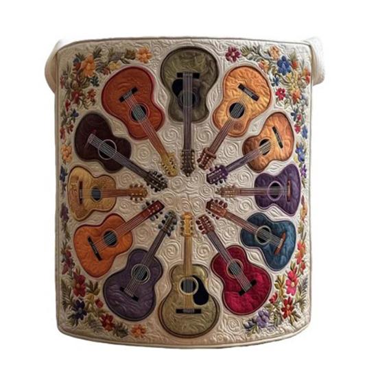 Стеганая Корзина для Белья Тканевая Цветочная Корзина для Хранения с Ручками Бохо Корзина для Одежды для Стирки Детской Комнаты Спальни Одежды Детских Игрушек