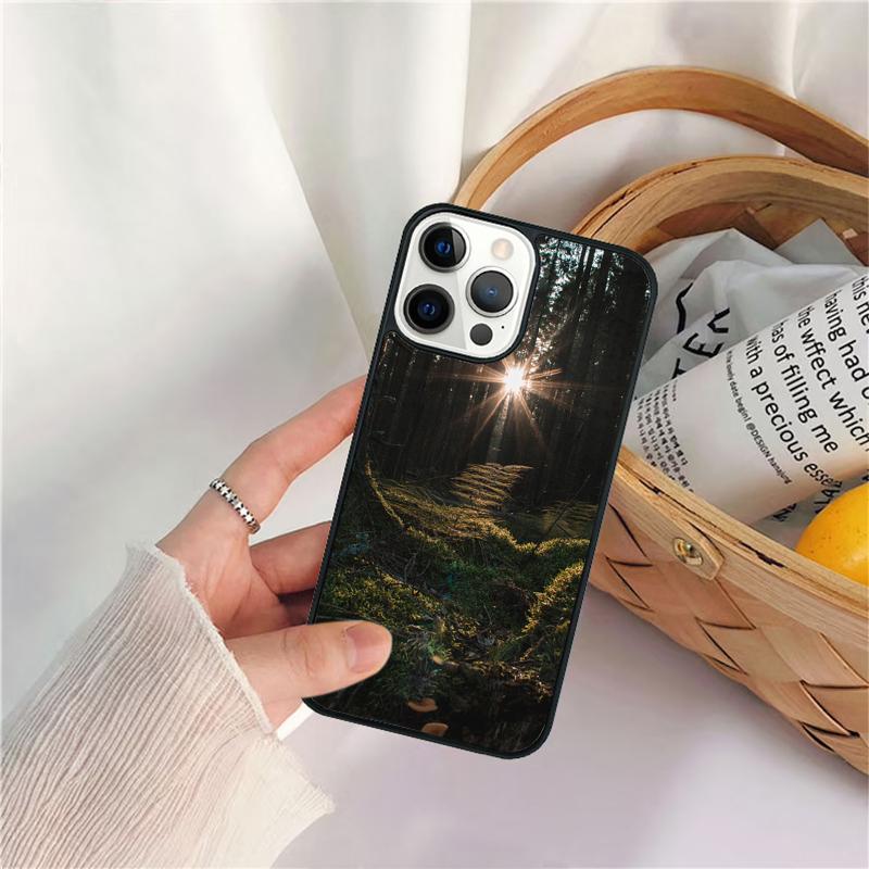 Аниме Природный Пейзаж Чехол для Телефона Для iPhone 17 Air 16 15 14 11 12 13 Pro MAX Plus coque Чехол Оболочка