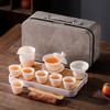 Merchandise High-grade Ice Jade Travel Tea Set Business Company Corporate Banking Wine Industry Mid-Autumn Festival Gifts