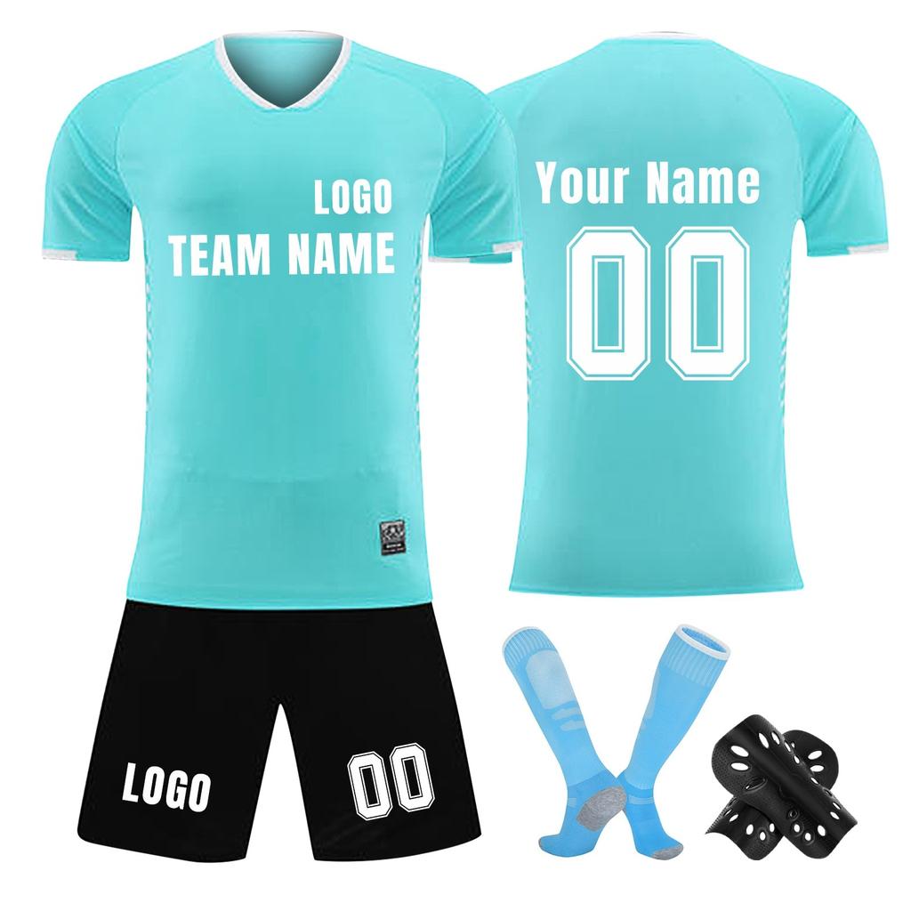 Personalised Shirts Kit Mens Girls With Name Number Custom Football Jerseys For Boys Training Suit