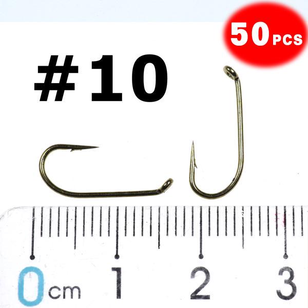 50 шт. крючок для мокрой мушки для рыбалки нахлыстом, 2X прочный проволочный крючок-нимфа, бронзовая отделка, материал для связывания мушек, размер 8, 10, 12, 14, 16