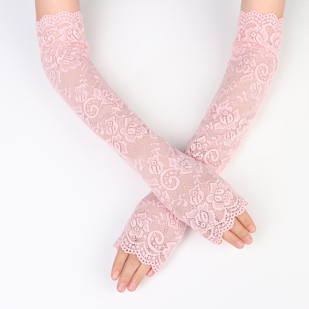 Защита от УФ-лучей Летние солнцезащитные нарукавники без пальцев для вождения Ледяные манжеты Рукава Митенки