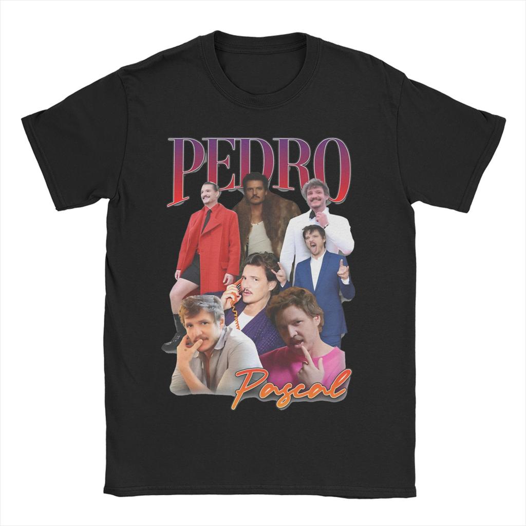 2026 Men Womens Pedro Pascal T Shirt Funny Actor Vintage 90s Pure Cotton Tops Fashion Short Sleeve Crewneck Tees New TShirts