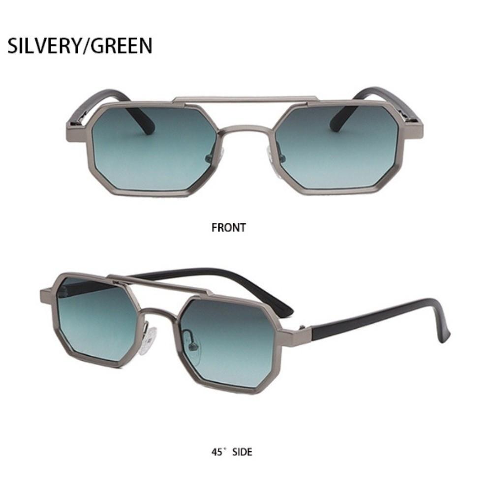 Punk Polygon Sunglasses Large Frame Multicolor Eyewear Fashion Double Beam Sun Glasses  Outdoor