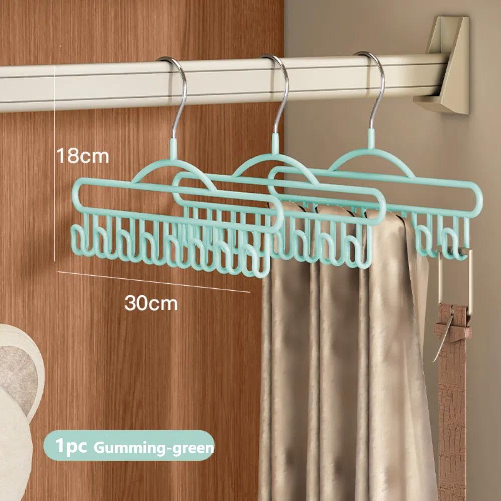 8 Hooks Underwear Storage Hangers Non Slip Space Saving Tie Hats Organizer Rack Metal Wardrobe Clothing Storage Bra Hanger Home