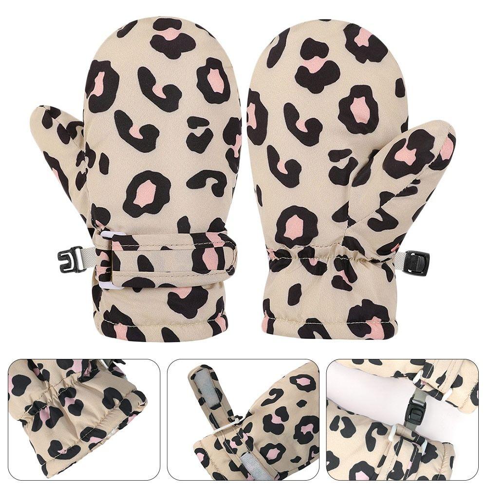 Warm Children Skiing Gloves Windproof Cycling Gloves Cute Mittens for Girls Boys