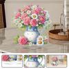 Acrylic Special Shaped Flowers Diamond Painting Tabletop Ornaments Kit Diamond Painting Desktop Decorations for Table Decoration