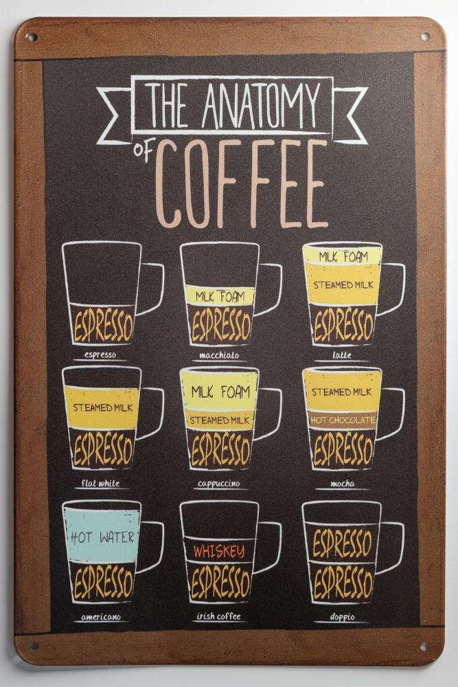 Tablica „the anatomy of coffee” - dla prawdziwych kawoszy