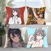 Май Сакурадзима Аниме Наволочка Подушка для Дивана Чехол Комната Домашнее Украшение