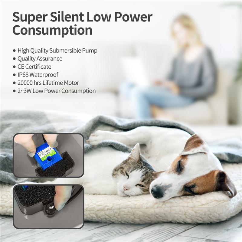 Автоматический поилка для кошек и собак объемом 2 л со светодиодной подсветкой, USB-диспенсер для воды для домашних животных с рециркуляционной фильтрацией для кормушки для домашних животных