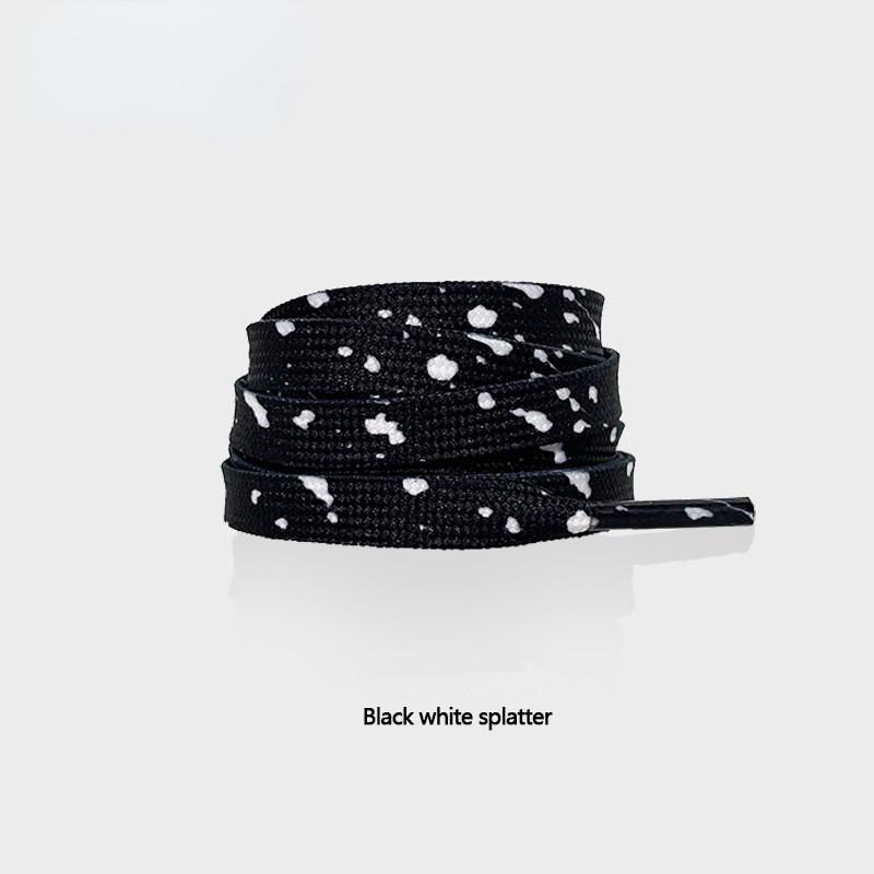 NO.8 красочные всплеск чернил AF1 шнурки женские позолоченные мужские красные черные спортивные повседневные баскетбольные кроссовки с ручной росписью шнурки 100/120/140/160