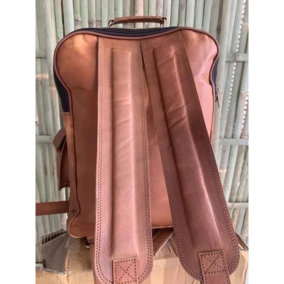 Винтажный рюкзак из козьей кожи, сумка-мессенджер, настоящая сумка для ноутбука