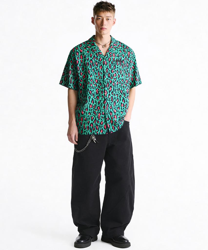 ARTISTWEAR [Atw] Тропический Леопард Половина Рубашки