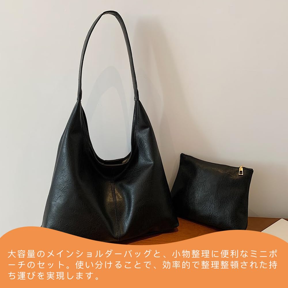 CHANGJIQ Плечевая сумка-тоут с внутренним отделением из ПУ Идеально подходит для и с кнопкой Женская сумка, Сумка, Косметичка, Кожа, Легкая, Мягкая, Стильная, Простая,