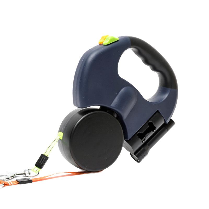 Dual Head Retractable Dog Leash 2 in 1 Double Traction Rope Automatic for Small Medium Dogs