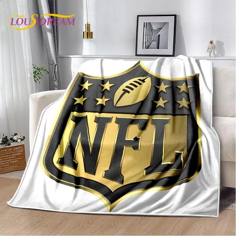 3D American Football Rugby Team Soft Flannel Blanket for Beds Bedroom Sofa Picnic,Throw Blanket for Cover Outdoors Leisure Gift