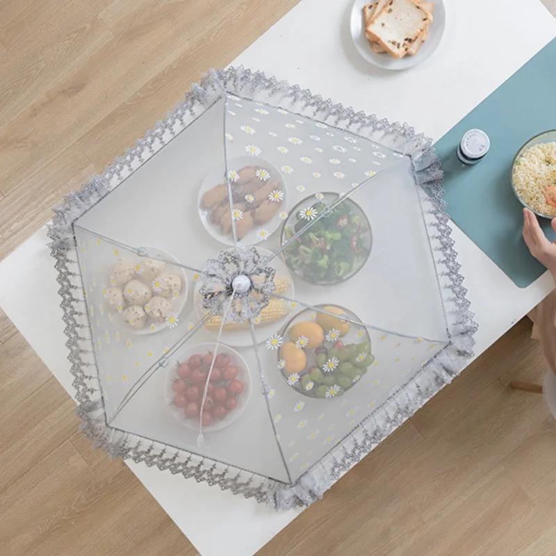 Чехлы для еды Складной обеденный стол Сетка Чехол для дома Еда Анти-мухи Москитная палатка Зонт для пикника Защитная сетка Кухонные принадлежности