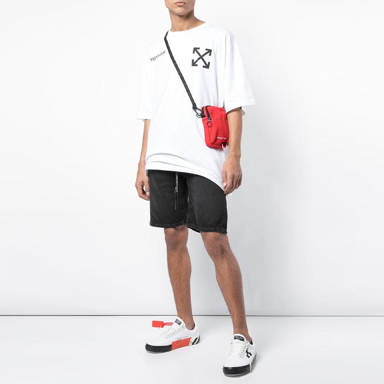 OFF WHITE Летняя коллекция 2019 Футболка Мужская Белая OMAA066S191850350188