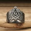 Vintage Stainless Steel Masonic Letter Ring for Men Women Fashion Free Mason Masonic G Rings Amulet Jewelry Gifts Wholesale