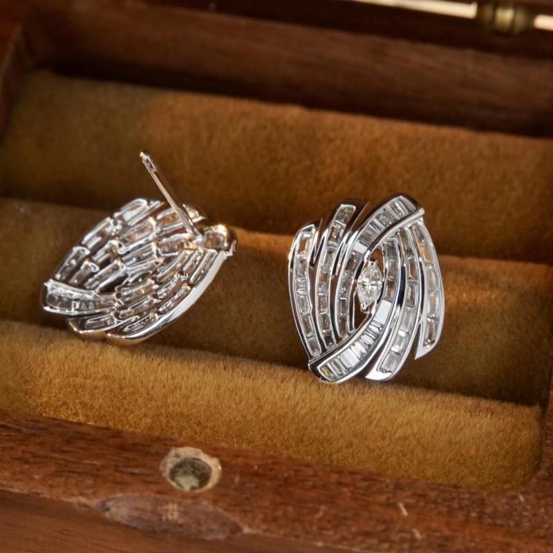 Серьги-гвоздики Huitan геометрической формы с квадратным кубическим цирконием, цветные аксессуары для женщин, модные украшения