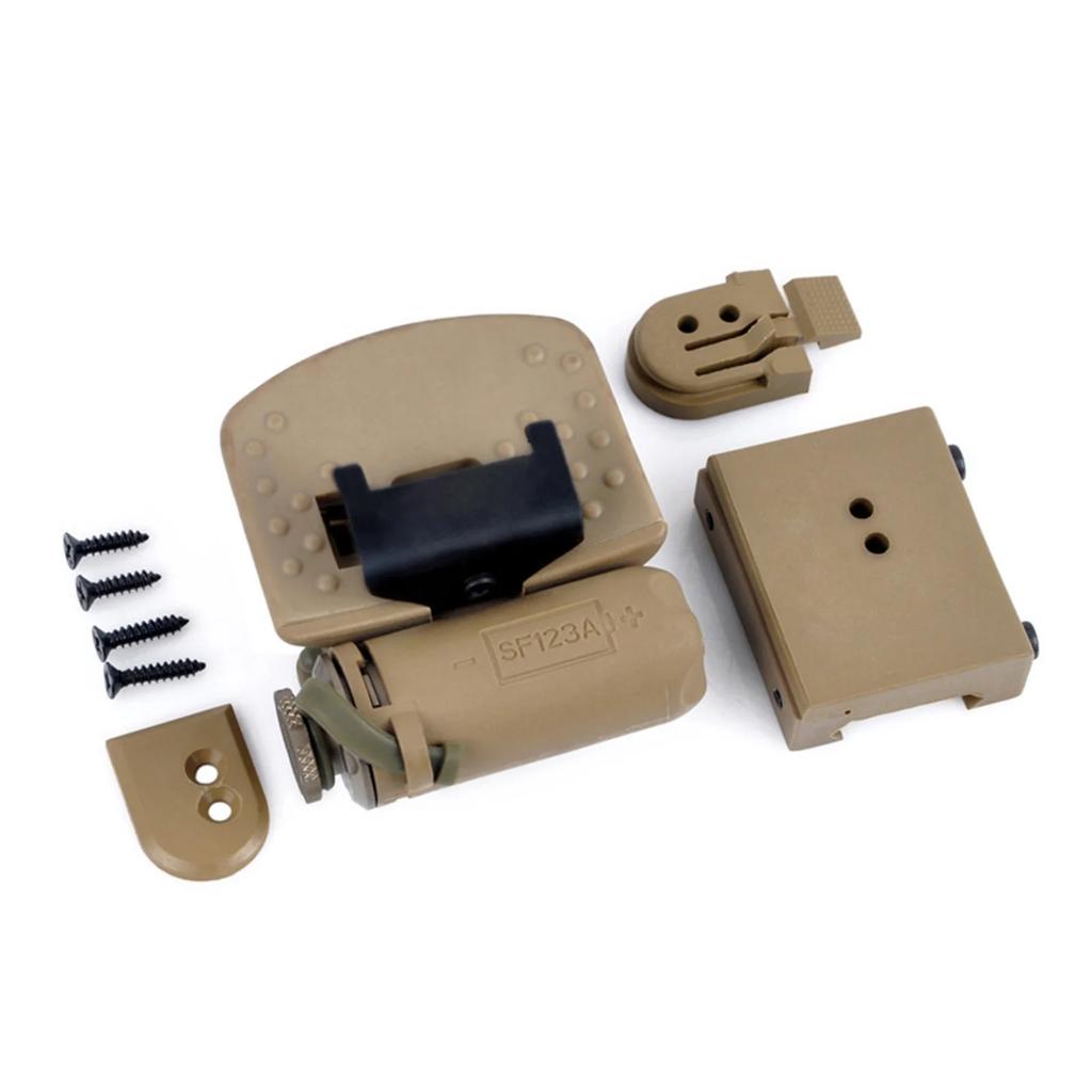 Светодиодный фонарь для охотничьей кепки, тактический фонарик для шлема, сигнальные фонари IFF, наружное освещение, белый, красный светодиодный светильник